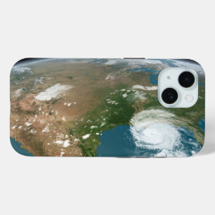 Panoramic Planet Earth And The Us. iPhone 15 Case