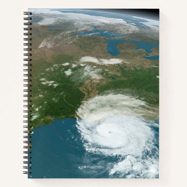 Panoramic Planet Earth And The Us. Notebook (Front)