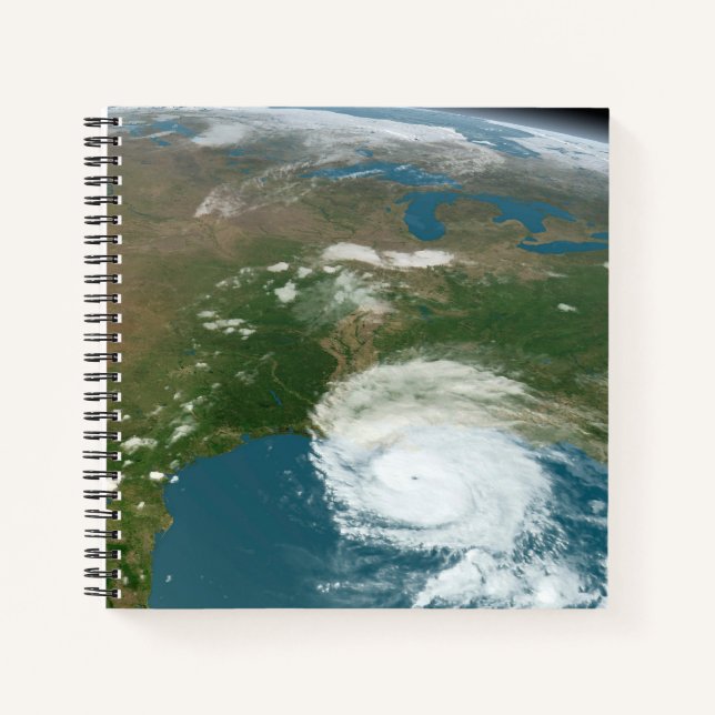 Panoramic Planet Earth And The Us. Notebook (Front)