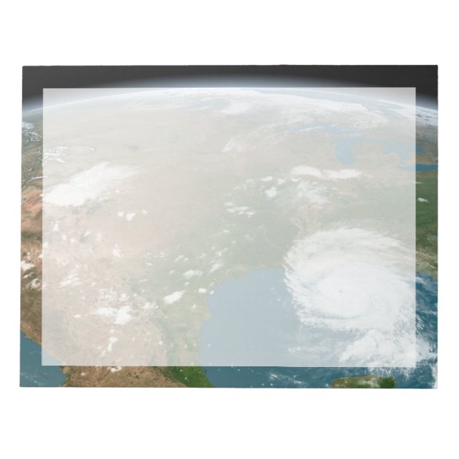 Panoramic Planet Earth And The Us. Notepad (Front)