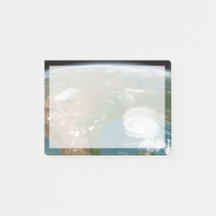 Panoramic Planet Earth And The Us. Post-it Notes