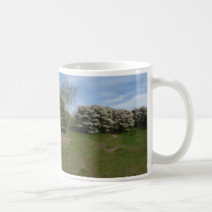 Panoramic Raisin Blossom with Bench Mug