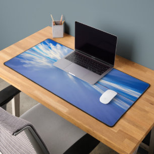 Panoramic Salt Flats Mirrorscape at Sunset Desk Mat