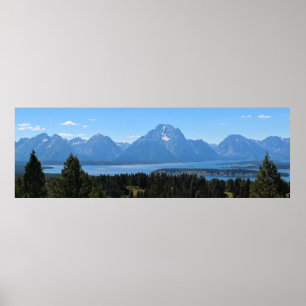 Panoramic Scenic Mountain View Poster
