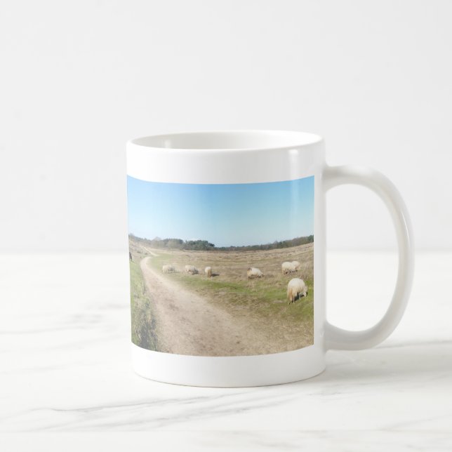 Panoramic Sheep Heathland Mug (Right)