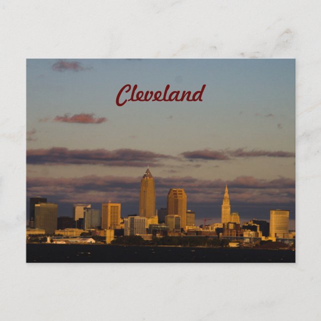 Panoramic Skyline Cleveland Postcard (Front)