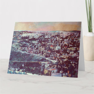 Panoramic Splendour of Jerusalem Greeting Card