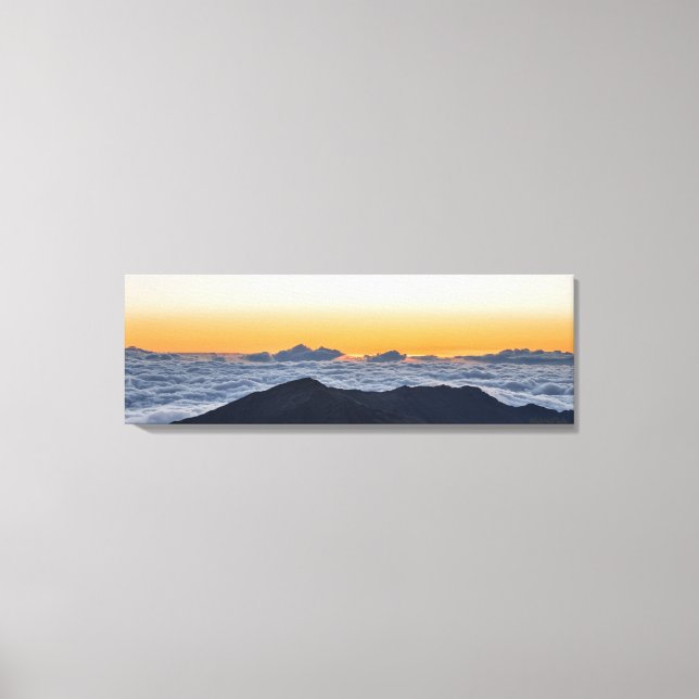 Panoramic sunrise at Haleakala on wrapped canvas (Front)