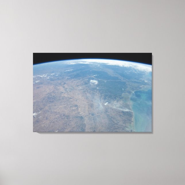 Panoramic Texas And The Gulf Of Mexico Canvas Print (Front)