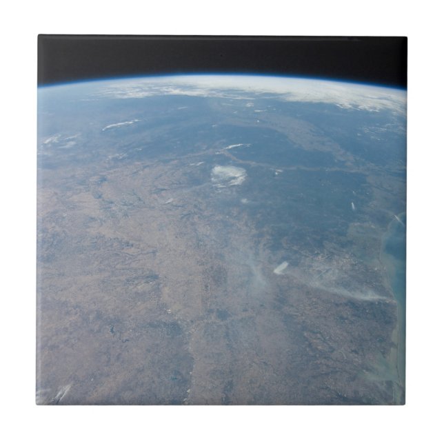 Panoramic Texas And The Gulf Of Mexico Tile (Front)