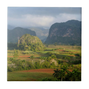 Panoramic valley landscape, Cuba Tile