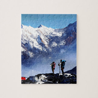 Panoramic View Of Ama Dablam Peak Everest Mountain Jigsaw Puzzle