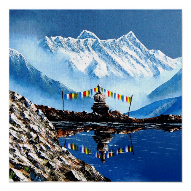 Panoramic View Of Annapurna Mountain Nepal Poster (Front)