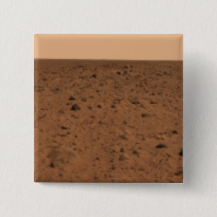 Panoramic view of Bonneville Crater 2 Inch Square Button