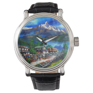 Panoramic View Of Everest Mountain Nepal Watch