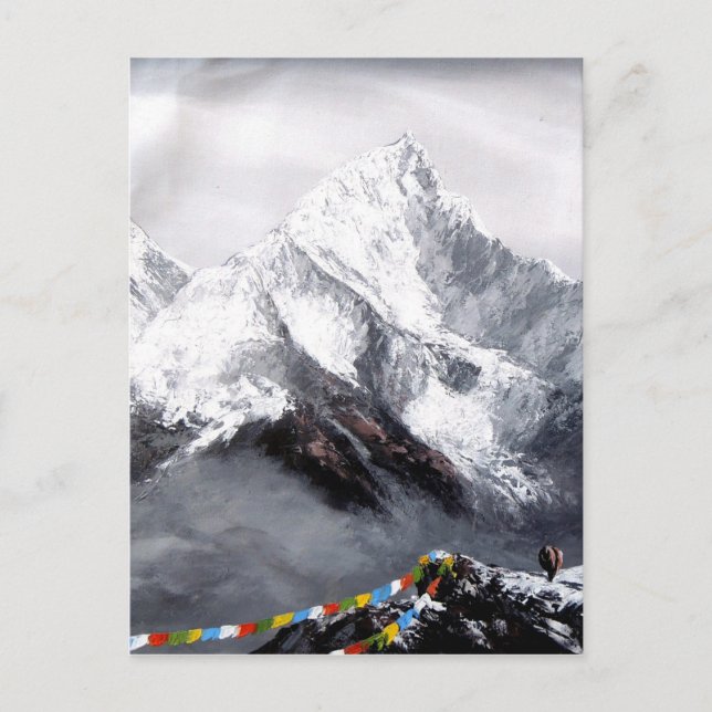 Panoramic View Of Everest Mountain Postcard (Front)