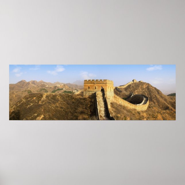 Panoramic view of Great Wall, China 2 Poster (Front)