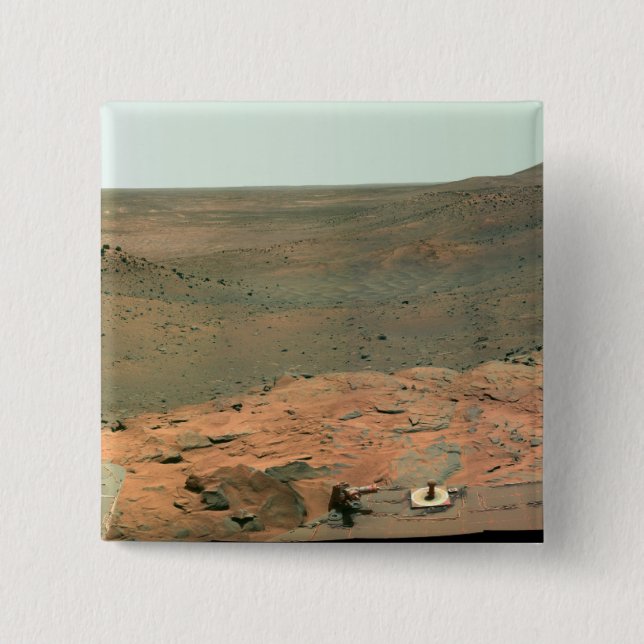 Panoramic view of Mars 2 Inch Square Button (Front)