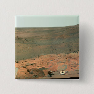Panoramic view of Mars 2 Inch Square Button
