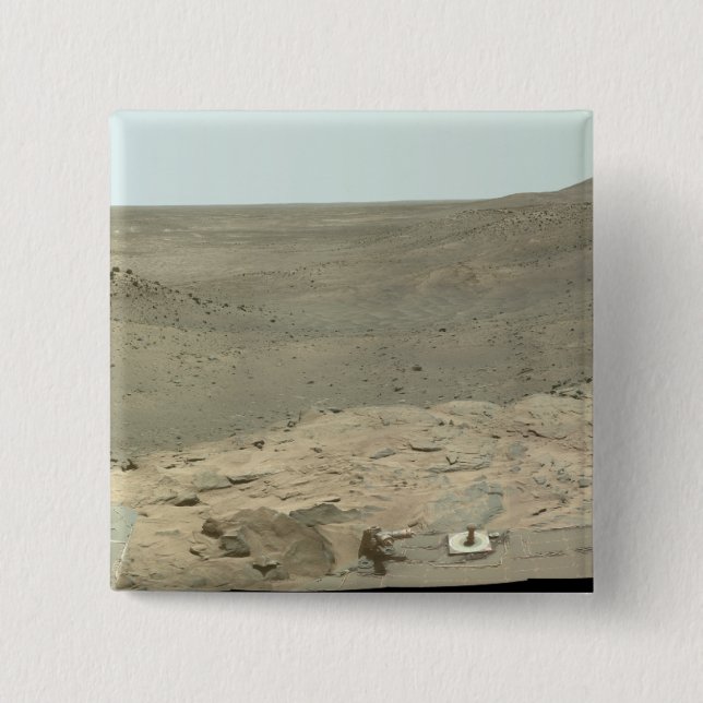 Panoramic view of Mars 2 Inch Square Button (Front)