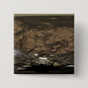 Panoramic view of Mars 3 2 Inch Square Button