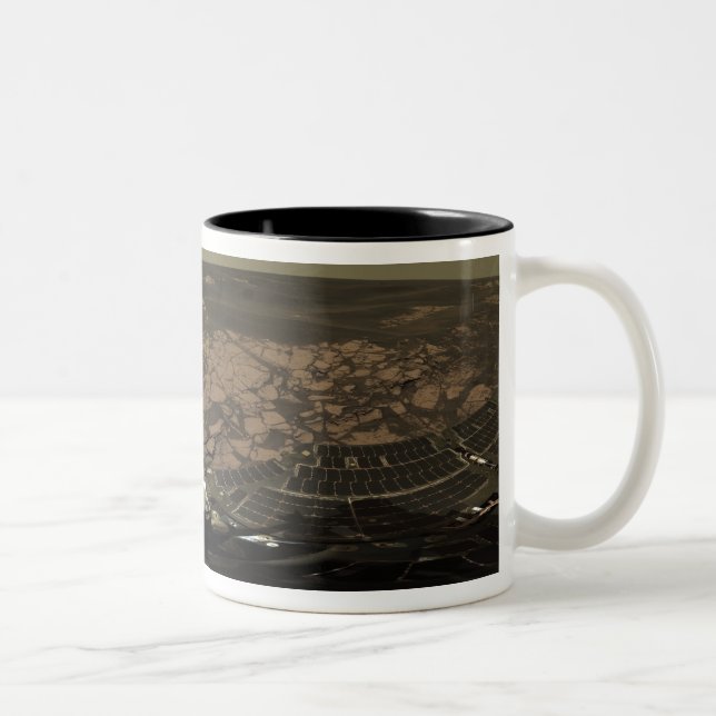 Panoramic view of Mars 3 Two-Tone Coffee Mug (Right)