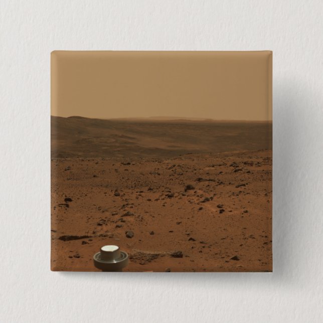Panoramic view of Mars 4 2 Inch Square Button (Front)