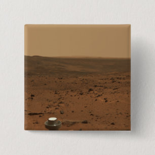 Panoramic view of Mars 4 2 Inch Square Button
