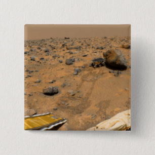 Panoramic view of Mars 5 2 Inch Square Button