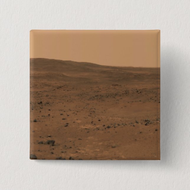 Panoramic view of Mars 8 2 Inch Square Button (Front)