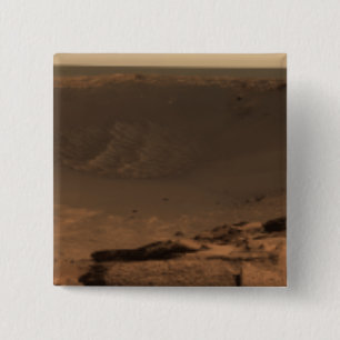 Panoramic view of Mars 9 2 Inch Square Button