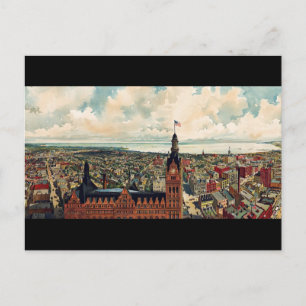 Panoramic view of Milwaukee Wisconsin Postcard