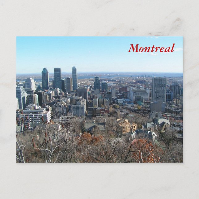 Panoramic view of Montreal Postcard (Front)