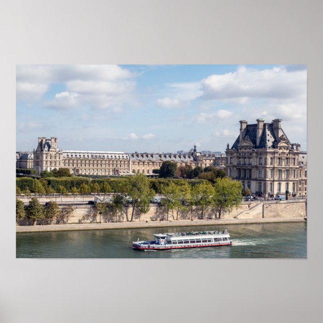 Panoramic view of Paris from Musee d'Orsay rooftop Poster (Front)