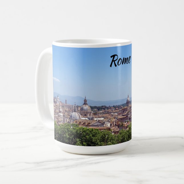 Panoramic view of Rome from Castel Sant'Angelo Coffee Mug (Front Left)