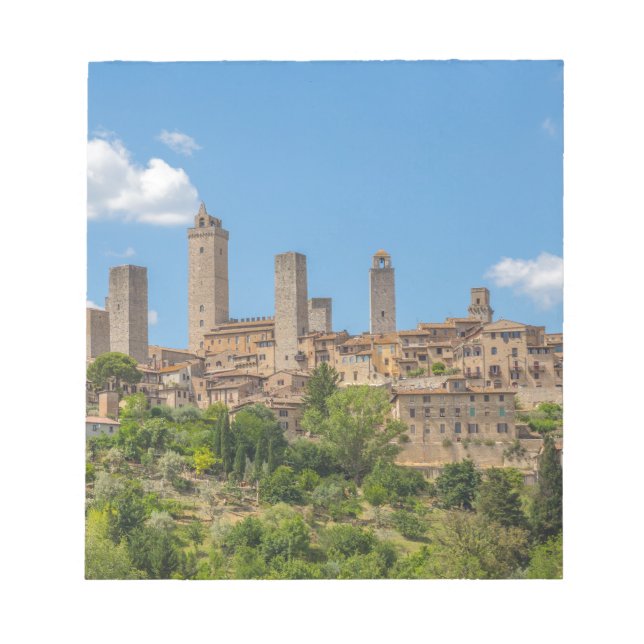 Panoramic view of San Gimignano Tuscany Italy Notepad (Front)