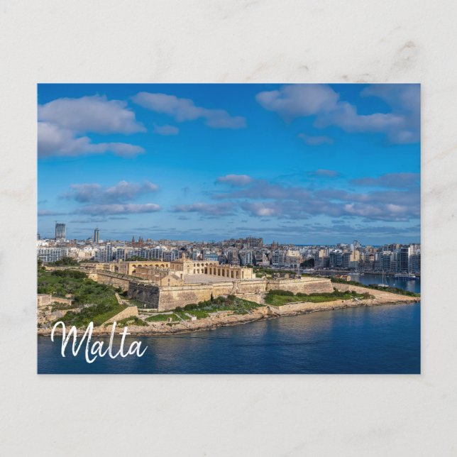 Panoramic view of Sliema in Malta Postcard (Front)