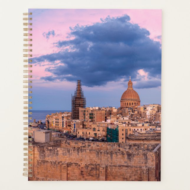 Panoramic view of sunset over Valletta Planner (Front)