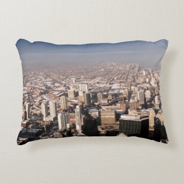 Panoramic view of the city decorative pillow (Front)
