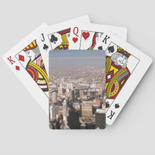Panoramic view of the city playing cards