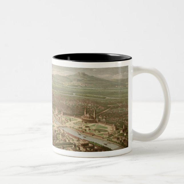 Panoramic view of the Exposition Universelle Two-Tone Coffee Mug (Right)
