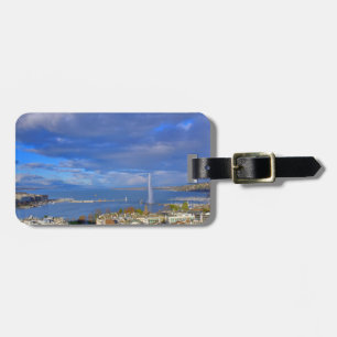 Panoramic view of the Geneva water jet Luggage Tag