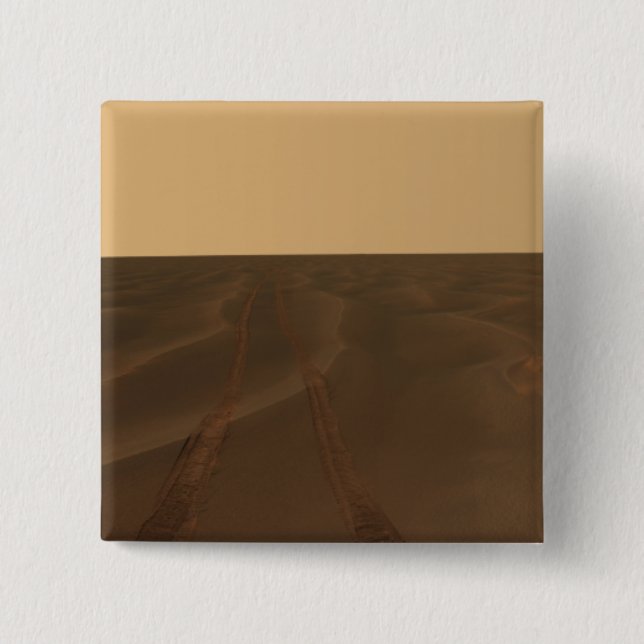 Panoramic view of the plains of Meridiani 2 Inch Square Button (Front)