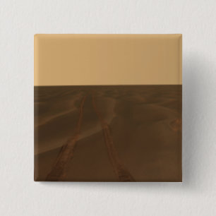 Panoramic view of the plains of Meridiani 2 Inch Square Button