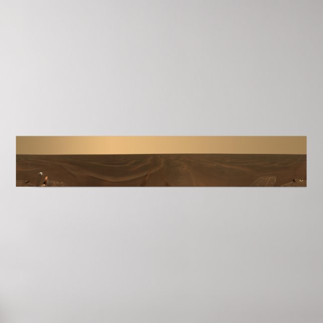 Panoramic view of the plains of Meridiani Poster (Front)