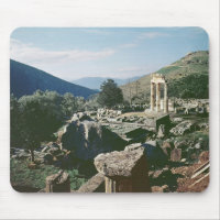 Panoramic view of the site with the tholos temple
