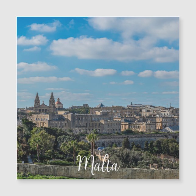 Panoramic view of Valletta old town in Malta Magne (Front)
