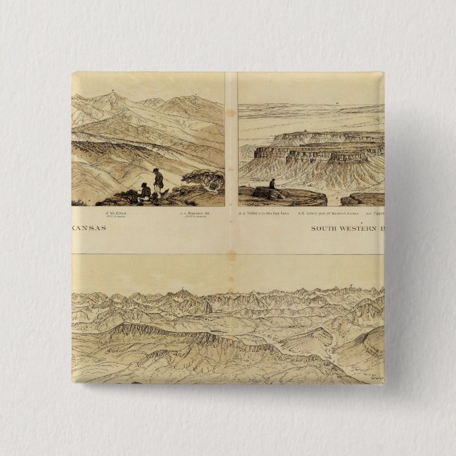 Panoramic Views 2 Inch Square Button (Front)