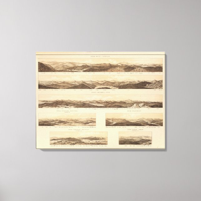 Panoramic Views of Mount Carrigain Canvas Print (Front)