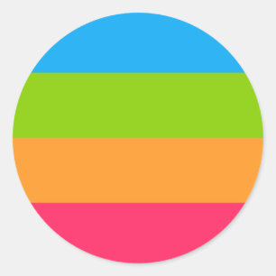 Panoromantic Pride Flag Classic Round Sticker